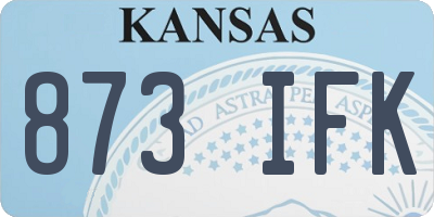 KS license plate 873IFK