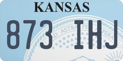 KS license plate 873IHJ