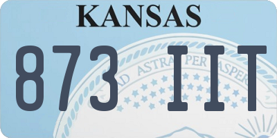 KS license plate 873IIT