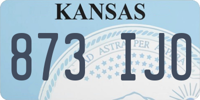KS license plate 873IJO