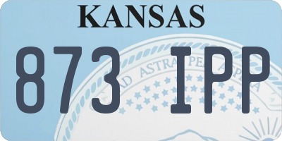 KS license plate 873IPP