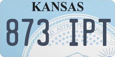 KS license plate 873IPT