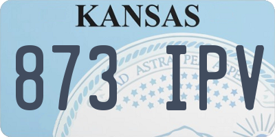 KS license plate 873IPV