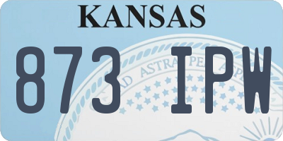 KS license plate 873IPW