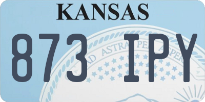 KS license plate 873IPY