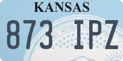 KS license plate 873IPZ