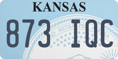 KS license plate 873IQC