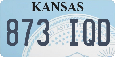 KS license plate 873IQD