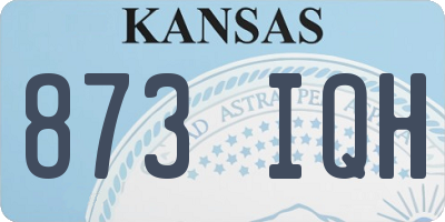 KS license plate 873IQH