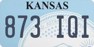 KS license plate 873IQI