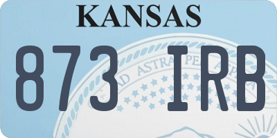KS license plate 873IRB