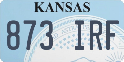 KS license plate 873IRF