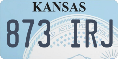 KS license plate 873IRJ