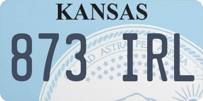 KS license plate 873IRL