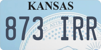 KS license plate 873IRR
