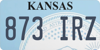 KS license plate 873IRZ