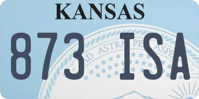 KS license plate 873ISA