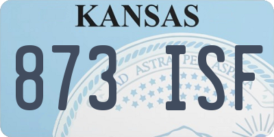 KS license plate 873ISF