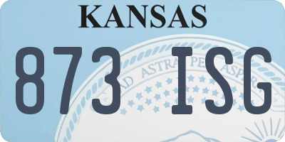 KS license plate 873ISG