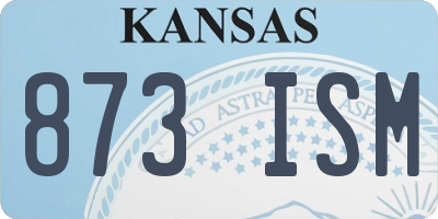 KS license plate 873ISM