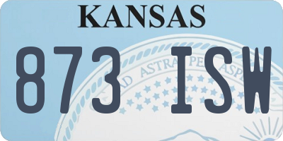 KS license plate 873ISW