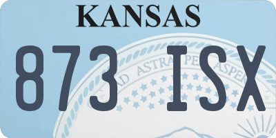 KS license plate 873ISX