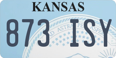KS license plate 873ISY