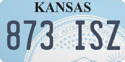KS license plate 873ISZ