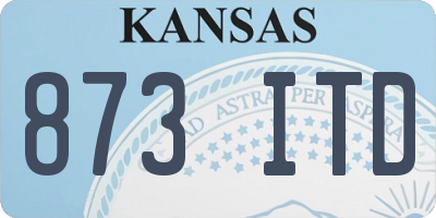 KS license plate 873ITD