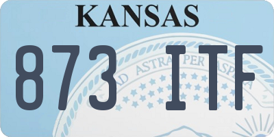 KS license plate 873ITF