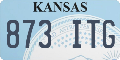 KS license plate 873ITG