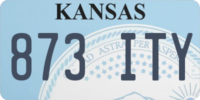 KS license plate 873ITY