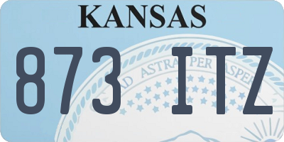 KS license plate 873ITZ
