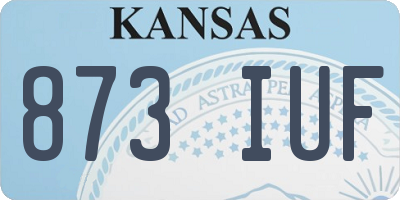 KS license plate 873IUF
