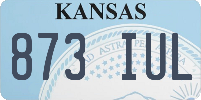 KS license plate 873IUL