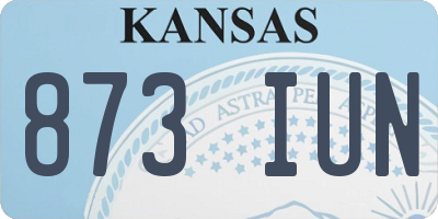 KS license plate 873IUN