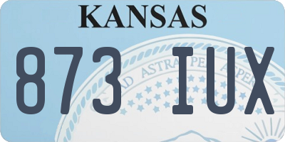 KS license plate 873IUX
