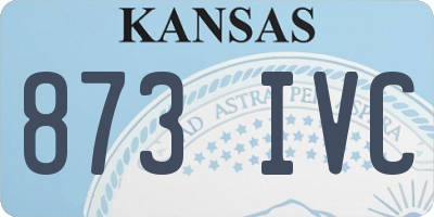 KS license plate 873IVC