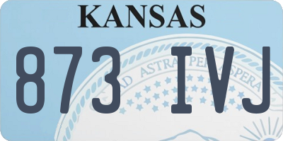 KS license plate 873IVJ