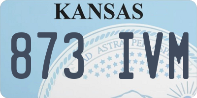 KS license plate 873IVM