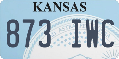 KS license plate 873IWC