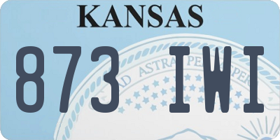 KS license plate 873IWI