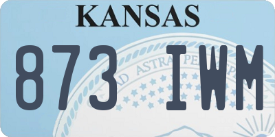 KS license plate 873IWM