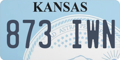 KS license plate 873IWN