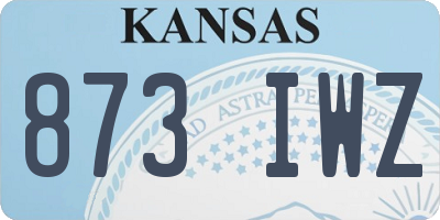 KS license plate 873IWZ