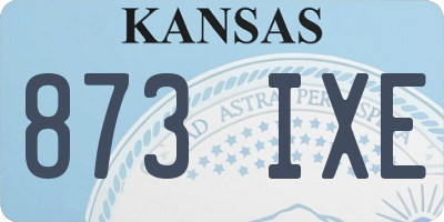 KS license plate 873IXE