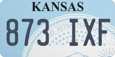 KS license plate 873IXF