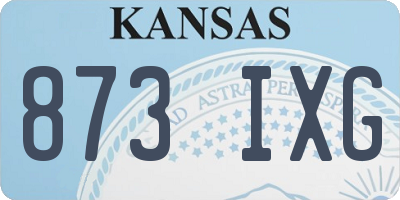 KS license plate 873IXG