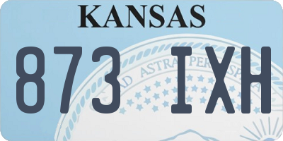 KS license plate 873IXH