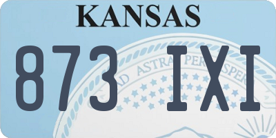 KS license plate 873IXI